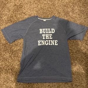 Sport-Tek Navy Atheltic “Build The Engine” Shirt. Adult Small